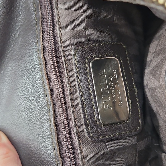 Brown leather Furla bag EUC - Picture 8 of 9